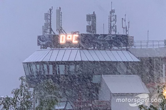 Snow over Spa-Francorchamps
