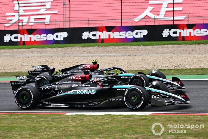 George Russell, Mercedes F1 W15, Lewis Hamilton, Mercedes F1 W15