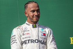 Lewis Hamilton, Mercedes-AMG F1 on the podium