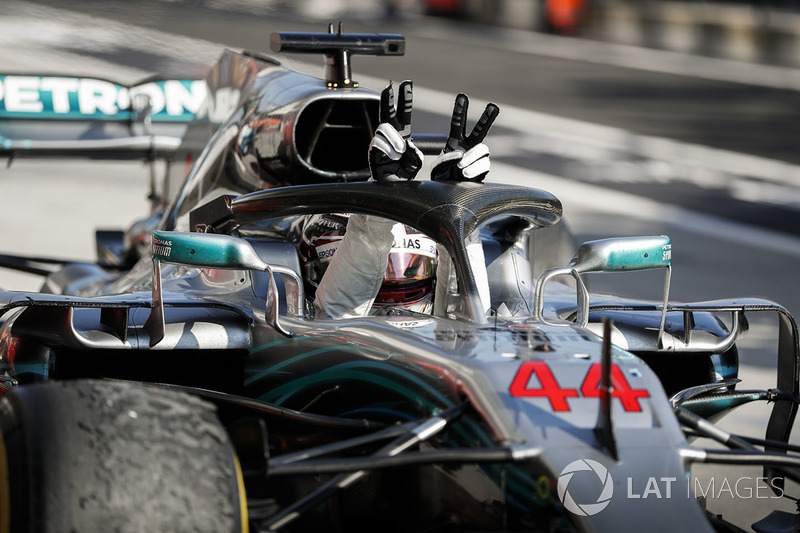 El ganador Lewis Hamilton, Mercedes AMG F1 W09