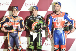 Top 3 des qualifications : Marc Marquez, Repsol Honda Team, Johann Zarco, Monster Yamaha Tech 3, Danilo Petrucci, Pramac Racing
