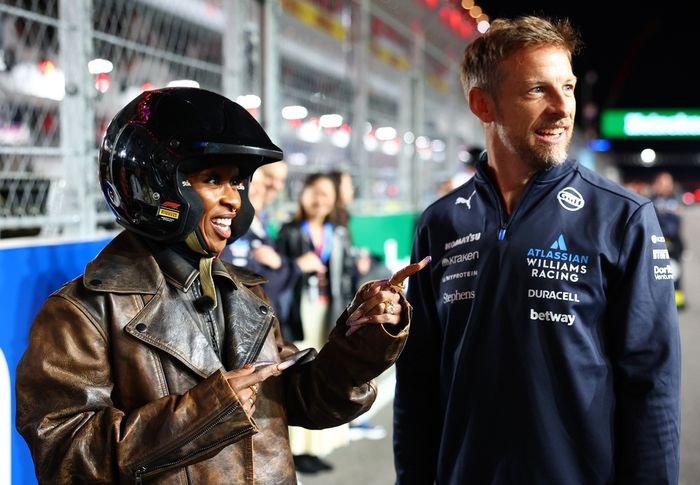 Cynthia Erivo at Pirelli Hot Laps with Jenson Button