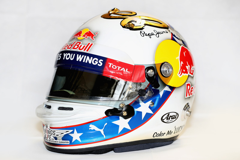 El casco edición especial inspirado en Evel Knievel que utilizará Daniel Ricciardo, Red Bull Racing