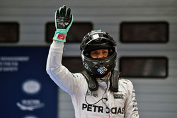 Nico Rosberg, Mercedes AMG F1 Team celebrates his pole position in parc ferme