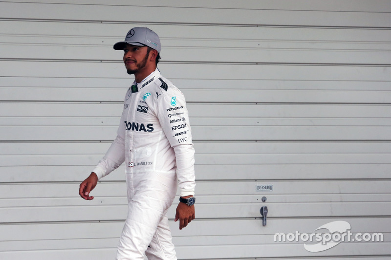 Lewis Hamilton, Mercedes AMG F1 nel parco chiuso delle qualifiche