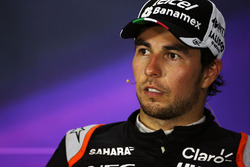 Sergio Pérez, Sahara Force India F1 en la Conferencia de prensa FIA