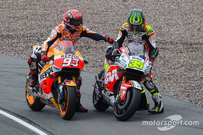 Marc Marquez, Repsol Honda Team and Cal Crutchlow, Team LCR Honda