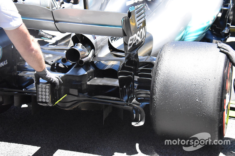 Mercedes AMG F1 W08 diffuser detail