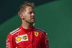 Sebastian Vettel, Ferrari on the podium