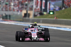 Sergio Perez, Force India VJM11, leads Valtteri Bottas, Mercedes AMG F1 W09