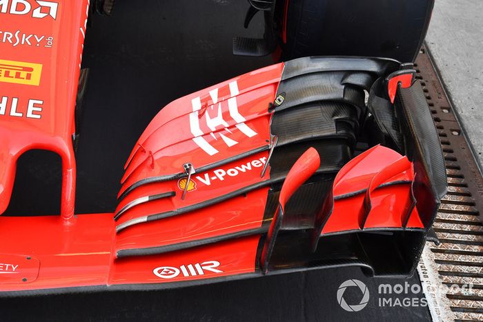 Ferrari SF71H detalle del alerón delantero