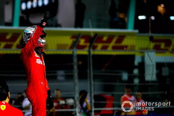 Il poleman Charles Leclerc, Ferrari