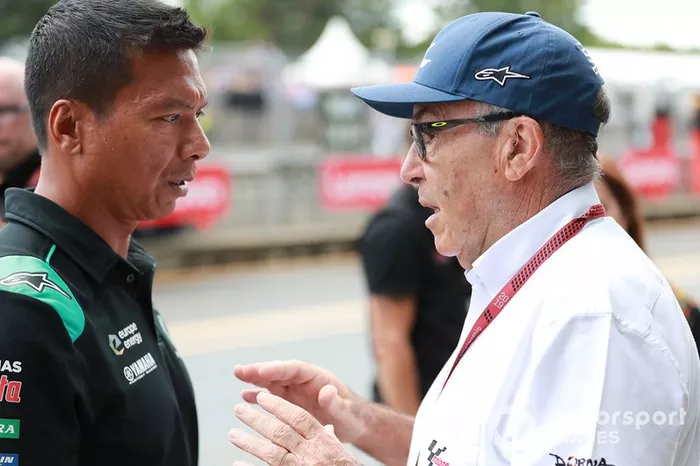 Carmelo Ezpeleta, Dorna CEO, Razlan Razali, Petronas Yamaha SRT 