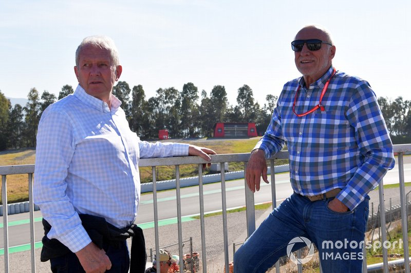 Dr Helmut Marko, Red Bull Motorsport Consultant and Dietrich Mateschitz, CEO and Founder of Red Bull