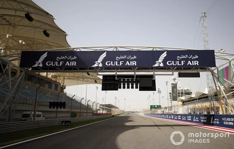 Detalle del circuito de la F1 en Bahrein