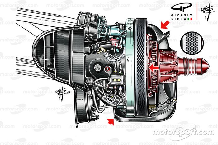 Ferrari SF90 front brakes, Canadian GP