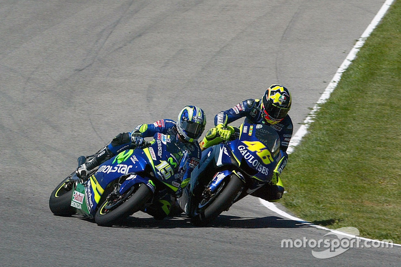 Valentino Rossi, Yamaha y Sete Gibernau, Suzuki