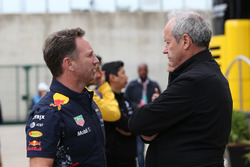 Christian Horner, Red-Bull-Teamchef, Jerome Stoll, Renault-Vorstand