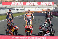 2016 World Champions Brad Binder, Red Bull KTM Ajo, KTM, Marc Marquez, Repsol Honda Team, Johann Zarco, Ajo Motorsport