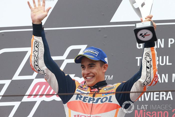 Podio: ganador de la carrera, Marc Marquez, Repsol Honda Team