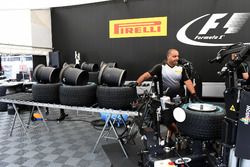 Área de preparación de neumáticos Pirelli