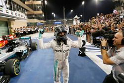 Second place and new world champion Nico Rosberg, Mercedes AMG Petronas F1 celebrates in parc ferme