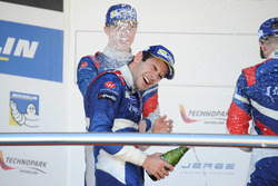Podium: Race winner Matevos Isaakyan, SMP Racing; second place Egor Orudzhev, Arden Motorsport; third place Matthieu Vaxiviere, SMP Racing