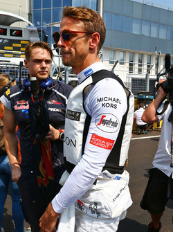 Jenson Button, McLaren op de grid