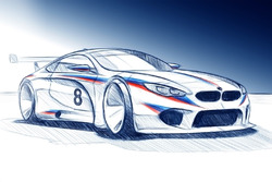 Rendu de la BMW M8 GTE