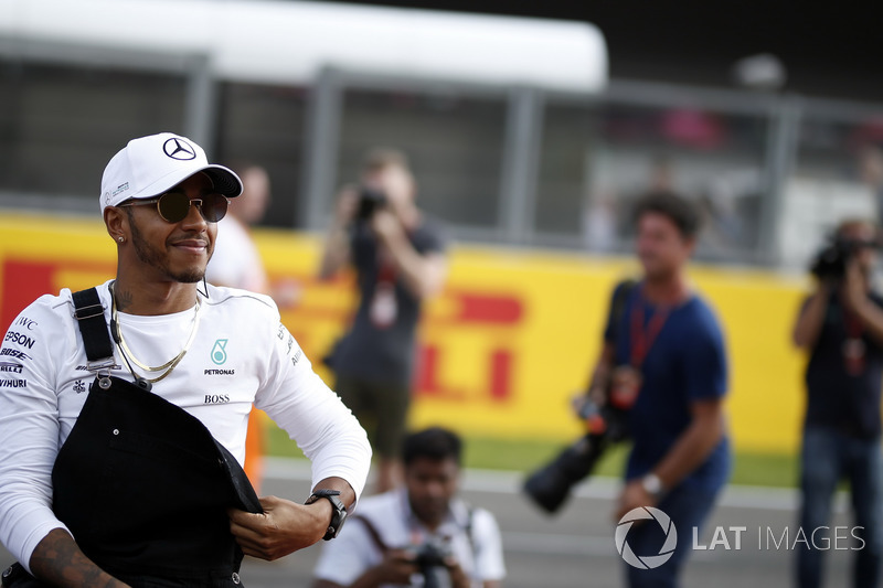 Lewis Hamilton, Mercedes AMG F1 on the drivers parade