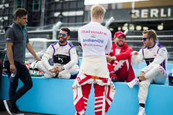Mitch Evans, Jaguar Racing, Jose Maria Lopez, DS Virgin Racing, Felix Rosenqvist, Mahindra Racing, Nick Heidfeld, Mahindra Racing et Sam Bird, DS Virgin Racing