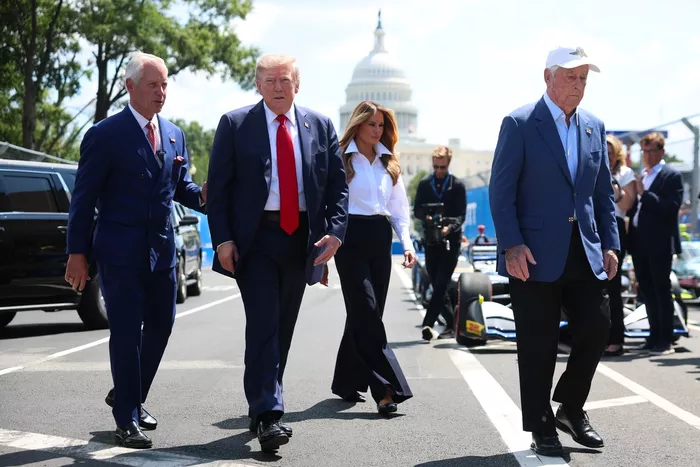 The Beast with U.S. President Donald Trump and first lady Melania Trump, Bud Denker, Roger Penske