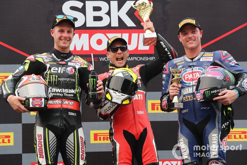 Podium: 1. Alvaro Bautista, 2. Jonathan Rea, 3. Alex Lowes