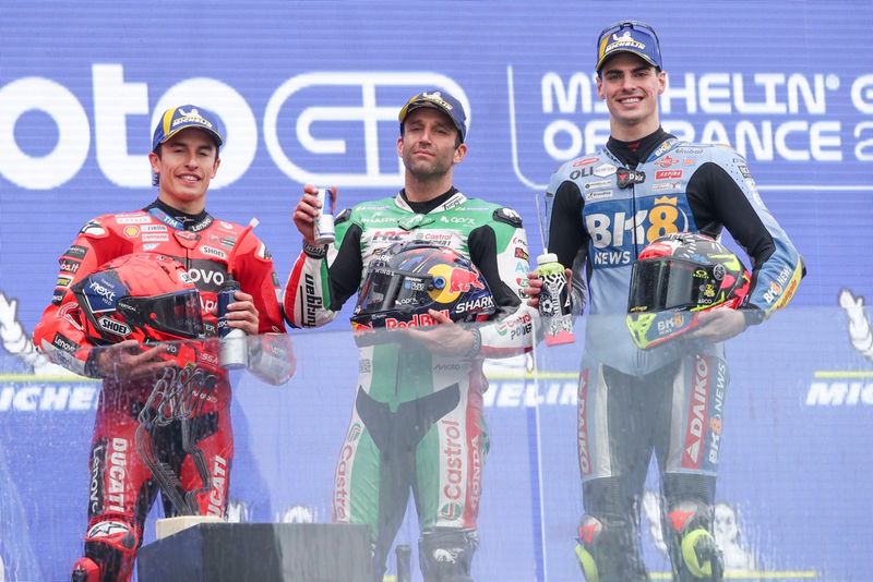 Johann Zarco, Team LCR Honda, Fermin Aldeguer, Gresini Racing, Marc Marquez, Ducati Team