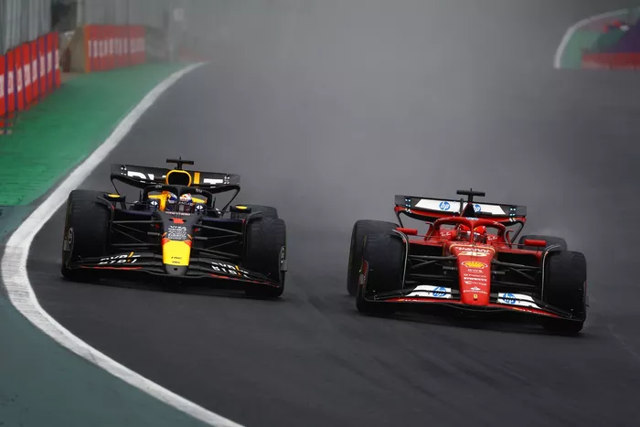 Max Verstappen, Red Bull Racing RB20, Charles Leclerc, Ferrari SF-24