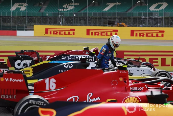 Lando Norris, McLaren, en parc ferme