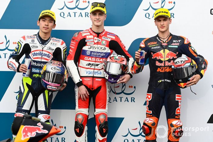 Izan Guevara, GasGas Aspar Team, Ayumu Sasaki, Husqvarna Max Racing, Jaume Masia, Red Bull KTM Ajo