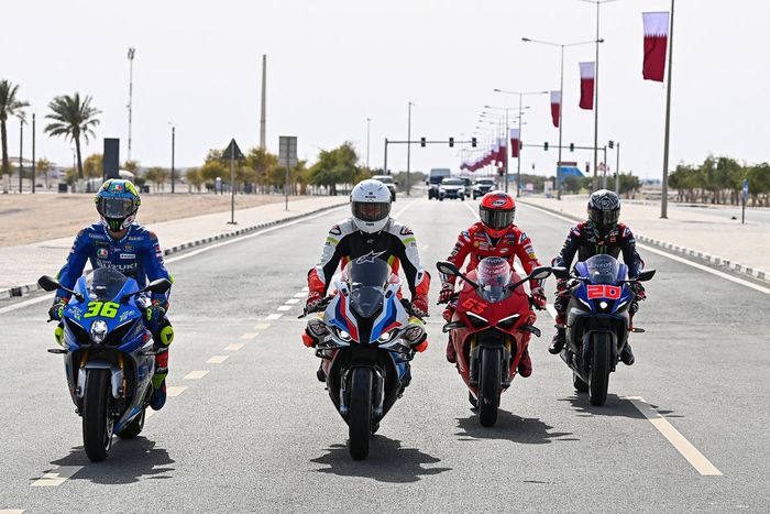 Joan Mir, Team Suzuki MotoGP, Cafu, former professional footballer, Francesco Bagnaia, Ducati Team, Fabio Quartararo, Yamaha Factory Racing