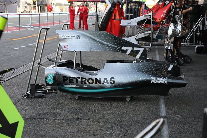 Detalle de la carrocería del Mercedes AMG F1 W10