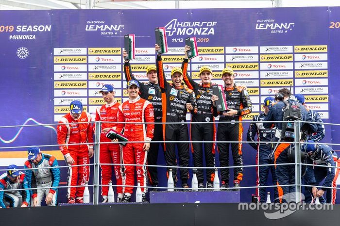 Podio: #26 G-Drive Racing Aurus 01 Gibson: Roman Rusinov, Job Van Uitert, Norman Nato, segundo #28 IDEC Sport Oreca 07 Gibson: Paul Lafargue, Paul Loup Chatin, Mémo Rojas, tercero #32 United Autosports Ligier JSP217 Gibson: Ryan Cullen, Alex Brundle, William Owen