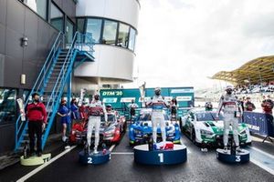 Podium: Race winner Robin Frijns, Audi Sport Team Abt Sportsline, second place Loic Duval, Audi Sport Team Phoenix, third place Nico Müller, Audi Sport Team Abt Sportsline, Audi RS 5 DTM