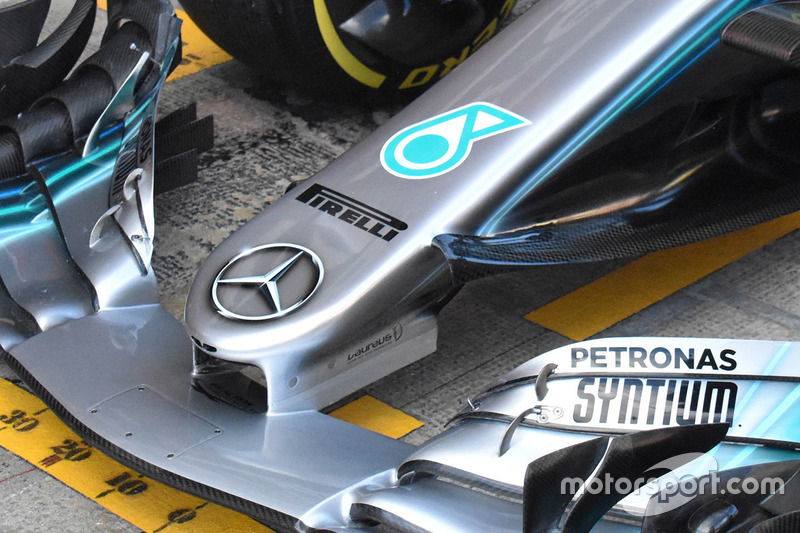 Mercedes AMG F1 W09 front nose detail