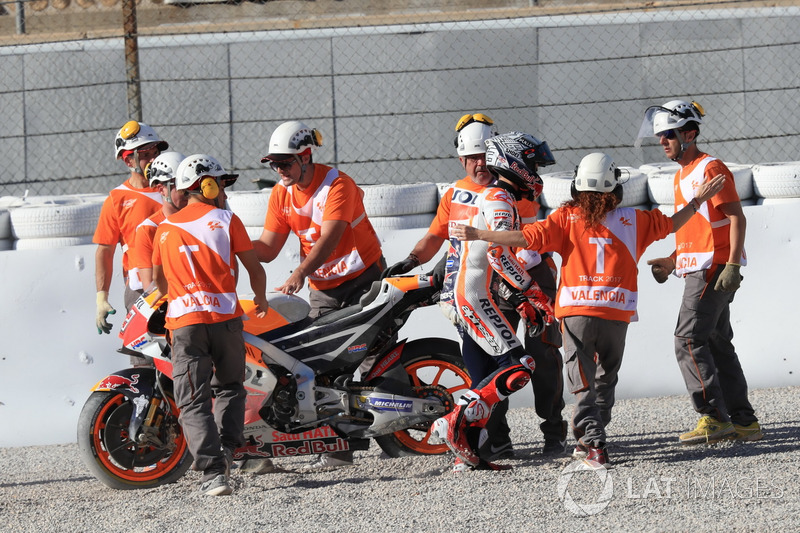 Marc Marquez, Repsol Honda Team après sa chute