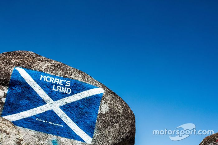 Bandera de Escocia en homenaje a Colin McRae
