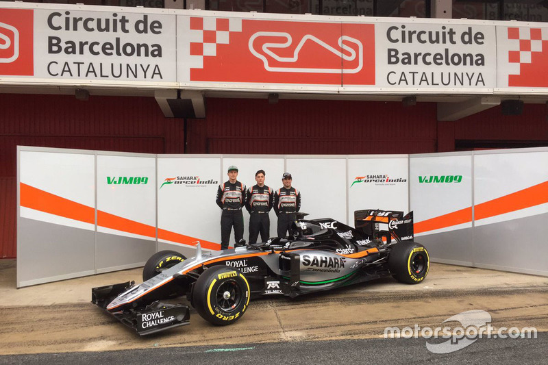 Sergio Perez, Sahara Force India F1, Alfonso Celis, Sahara Force India F1 and Nico Hulkenberg, Sahar