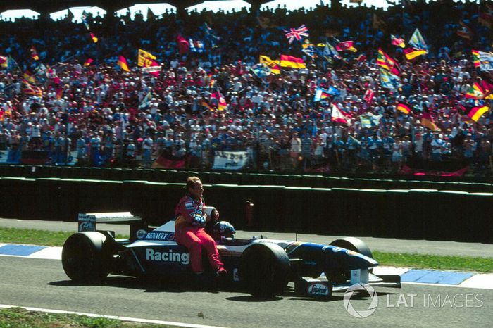 Hockenheim 1995 : David Coulthard (Williams) lleva a Rubens Barrichello (Jordan)
