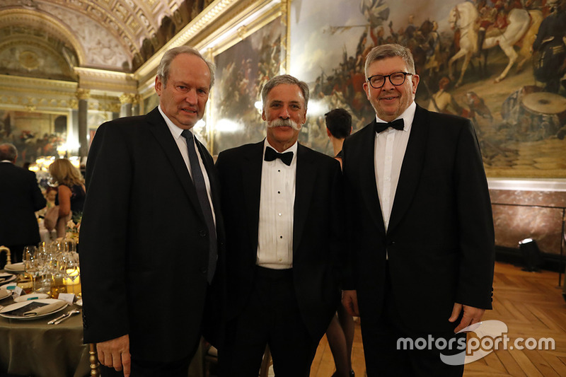 Chase Carey, Formula One Chairman, Ross Brawn, Formula One Managing Director of Motorsports