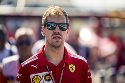 Sebastian Vettel, Ferrari walks the track