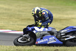 Marc Marquez, Repsol Honda Team, Valentino Rossi, Yamaha Factory Racing se touchent
