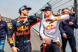 Daniel Ricciardo en Max Verstappen tijdens de Jumbo Racedagen